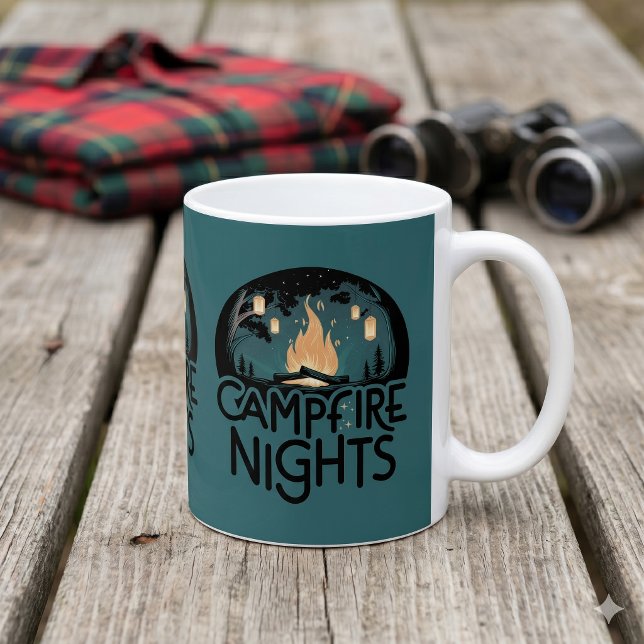 Cozy Campfire Nights Rustic Outdoor Adventure Kaffeetasse (Cozy Campfire Nights Rustic Outdoor Adventure Coffee Mug)