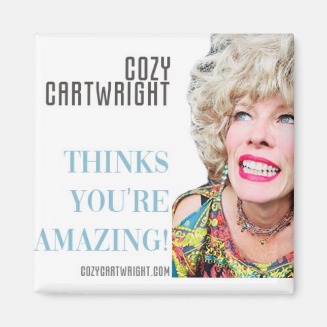 Cozy Cartwright 2 Inch Square Magnet (Vorne)