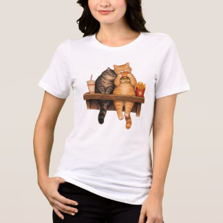 Cozy Cats Burger Time Tri-Blend Shirt