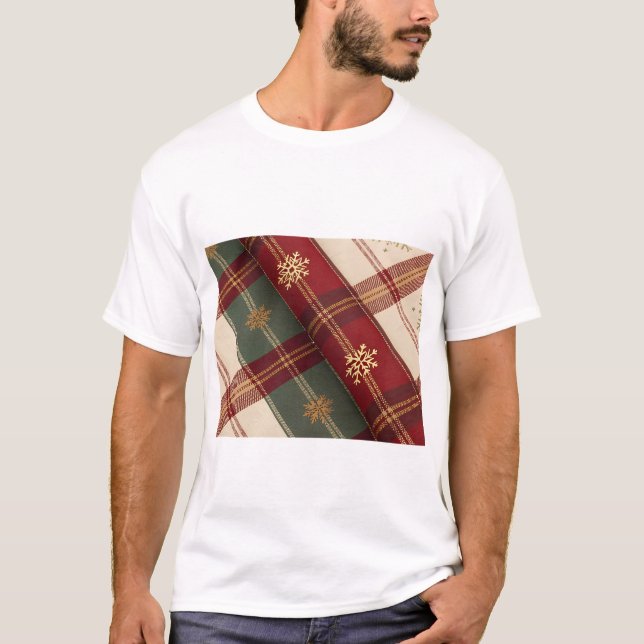 Cozy Checked Holiday Pattern T-Shirt (Vorderseite)