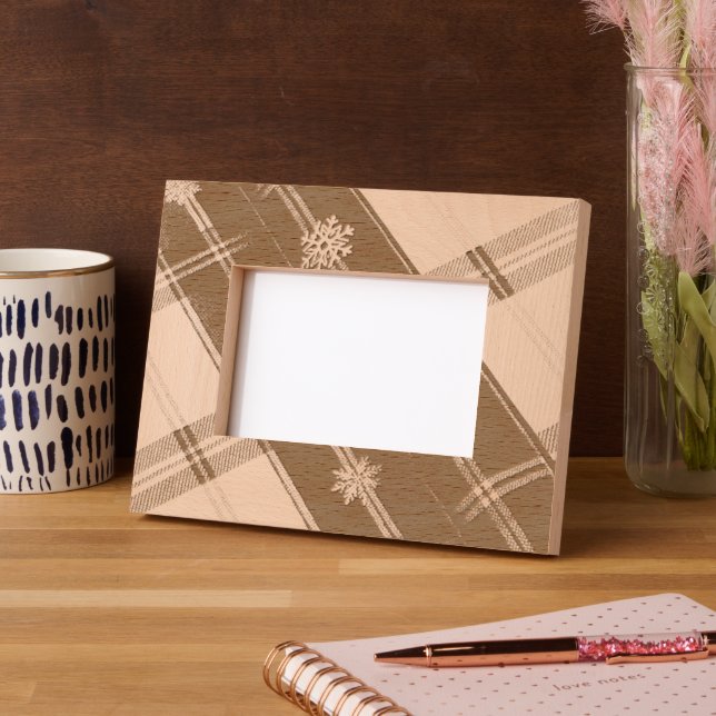 Cozy Checked Picture Frame Geätzte Rahmen (Links)