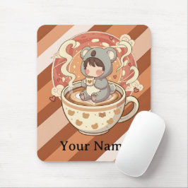 Cozy Chibi Koala Workspace Mouse Pad Mousepad