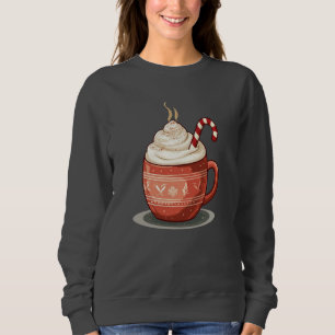 Cozy Christmas Coffee Illustration Sweatshirt