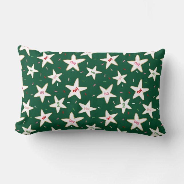 Cozy Christmas Cookie Pattern Lendenkissen (Vorderseite)