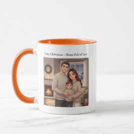 Cozy Christmas Family Mug – Holiday Gift Illustrat Tasse