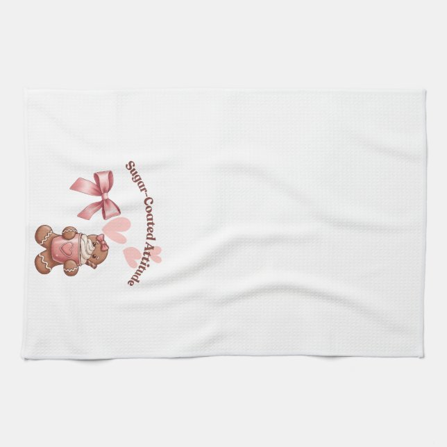 Cozy Christmas Gingerbread Coquette Sweet Geschirrtuch (Horizontal)