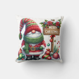Cozy Christmas Gnome Art – Festive Holiday Kissen