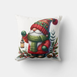 Cozy Christmas Gnome Art – Festive Holiday Kissen