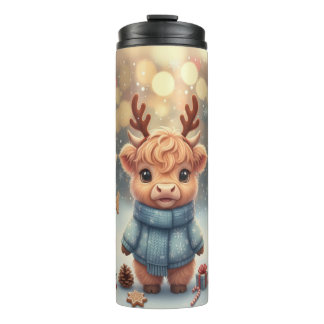 Cozy Christmas Highland Cows Tumbler Thermosbecher
