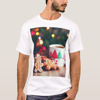 Cozy Christmas Mug & Cookies – Holiday Comfort Des T-Shirt