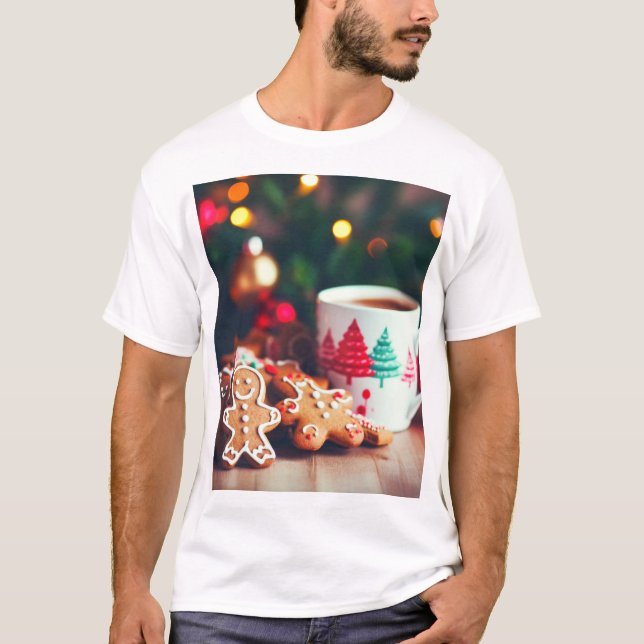 Cozy Christmas Mug & Cookies – Holiday Comfort Des T-Shirt (Vorderseite)