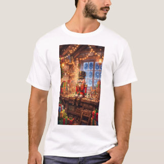 Cozy Christmas Nutcracker Toy Workshop T-Shirt