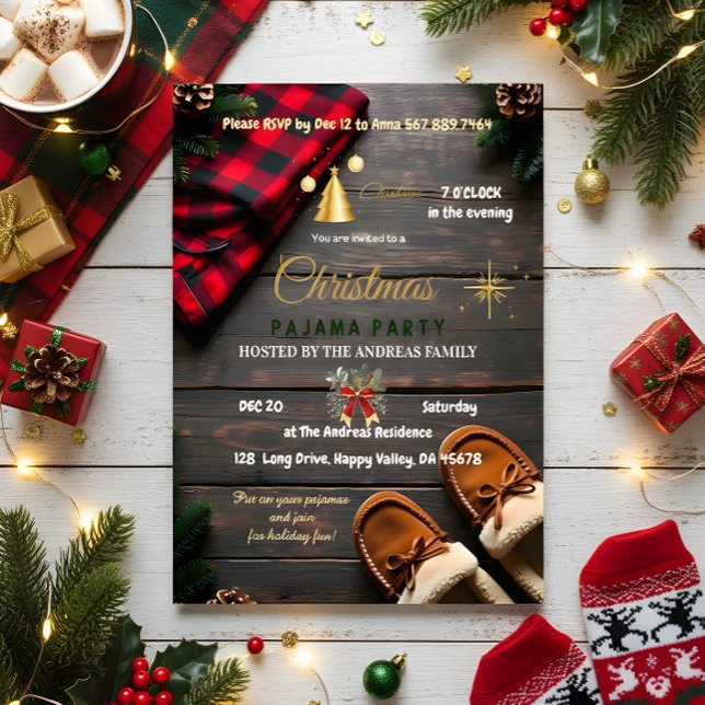 COZY CHRISTMAS PAJAMA JAM POSTKARTE (Von Creator hochgeladen)