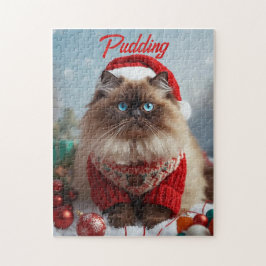 Cozy Christmas Ragdoll Cat Personalized  Puzzle