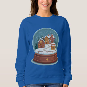 Cozy Christmas Snow Globe Illustration – Sweatshirt