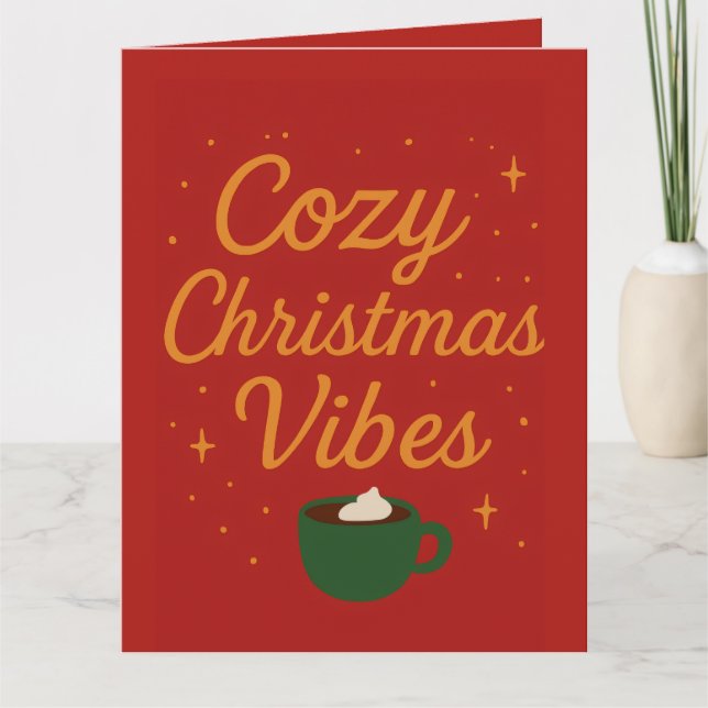 Cozy Christmas Vibes Karte (Vorderseite)