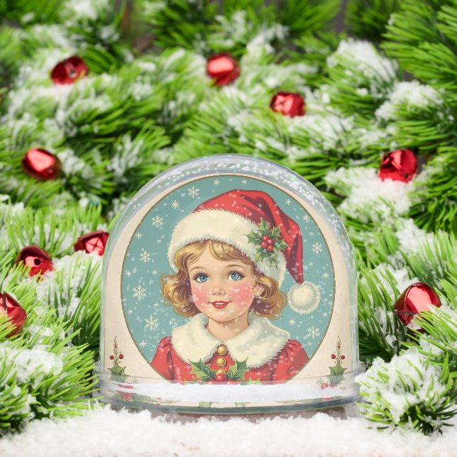 Cozy Christmas Victorian Cute Girl Schneekugeln (Weihnachten)