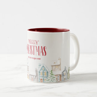 Cozy Christmas Winter Homes Zweifarbige Tasse