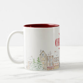 Cozy Christmas Winter Homes Zweifarbige Tasse