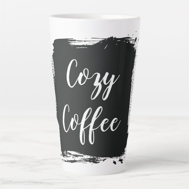 Cozy Coffee Birthday Gift Ceramic Latte Mug Milchtasse (Vorderseite)