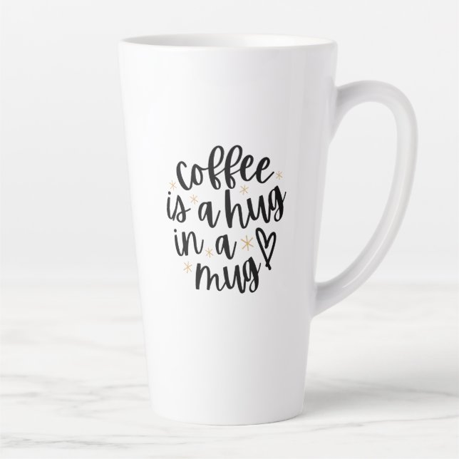 Cozy Coffee Quote Latte Mug Milchtasse (Rechts)
