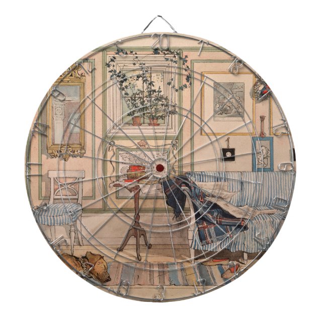 Cozy Corner (von Carl Larsson) Dartscheibe (vorne)