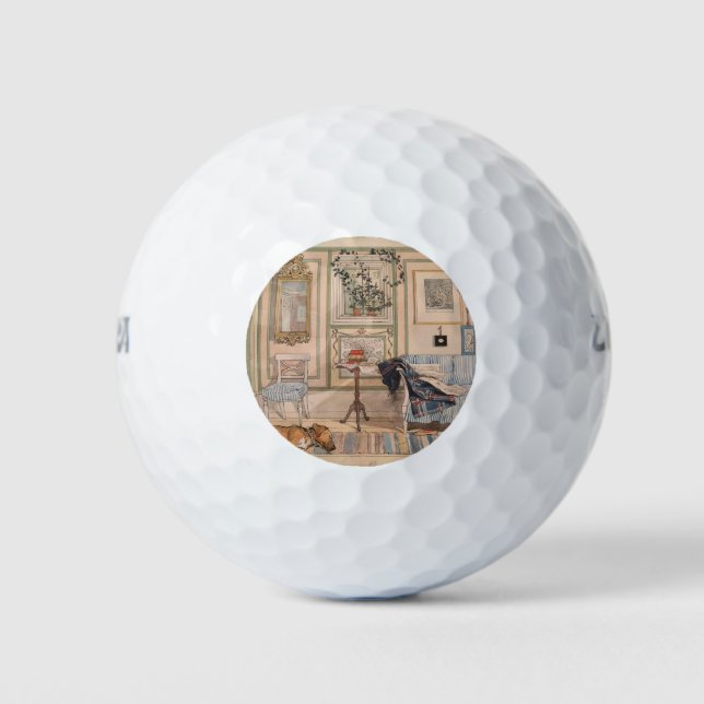 Cozy Corner (von Carl Larsson) Golfball (Vorderseite)