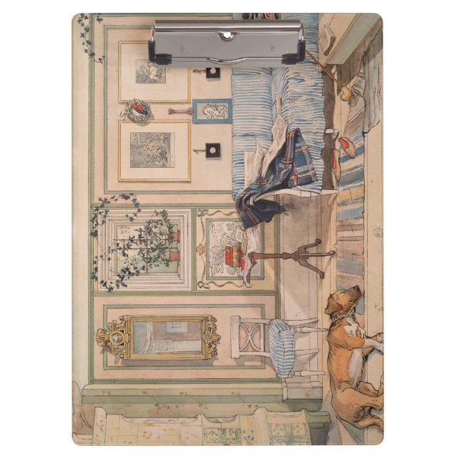 Cozy Corner (von Carl Larsson) Klemmbrett (Vorderseite)
