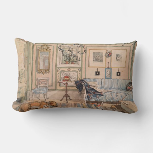 Cozy Corner (von Carl Larsson) Lendenkissen (Vorderseite)