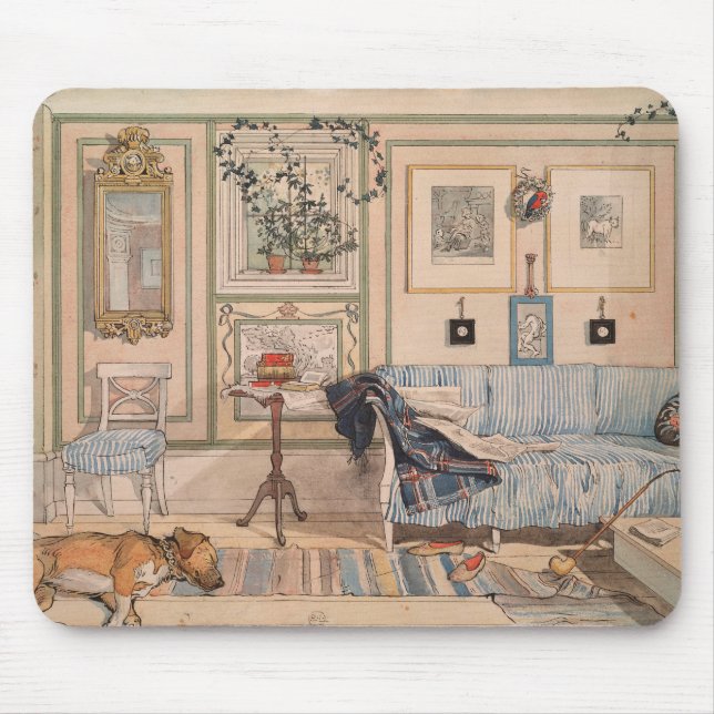 Cozy Corner (von Carl Larsson) Mousepad (Vorne)