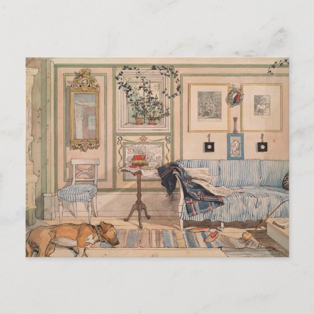 Cozy Corner (von Carl Larsson) Postkarte (Vorderseite)