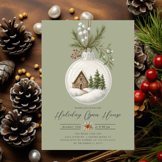 Cozy Cottage Holiday Open House Invite Einladung (Von Creator hochgeladen)