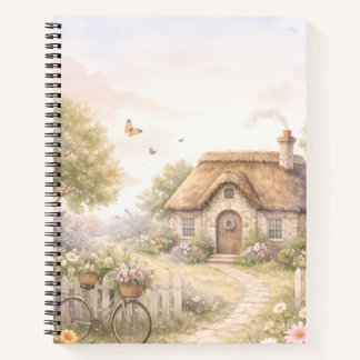 Cozy Countryside Cottage Spiral Notebook Notizbuch