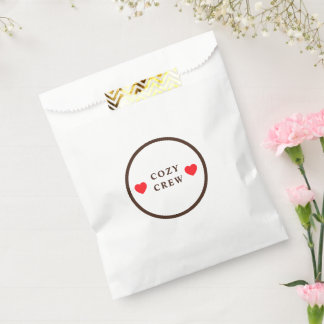 Cozy Crew Zwei Herzen Minimalist individuell anpas Geschenktütchen