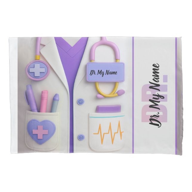 Cozy Doctor Blanket – Heart & Healing Design Kissenbezug (Vorderseite)