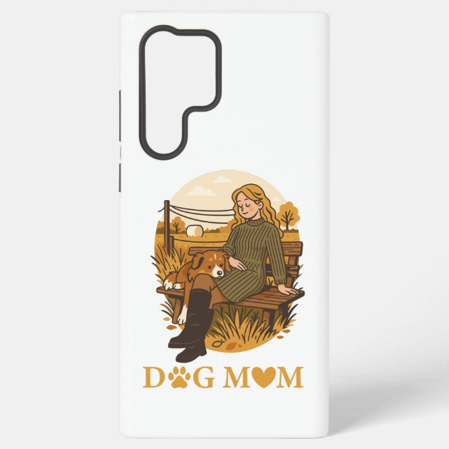 Cozy Dog Mom Bonding Moment With Her Companion Samsung Galaxy Hülle (Rückseite)