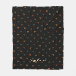 Cozy Dull Heart Pattern Fleecedecke