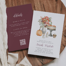 Cozy Fall All-in-One Bridal Shower Brunch Einladung