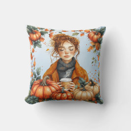 Cozy, Fall Themed Throw Pillow Kissen