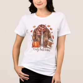 Cozy Fall Vibes T-Shirt – Herbst-Outfit Ästhetik Tri-Blend Shirt