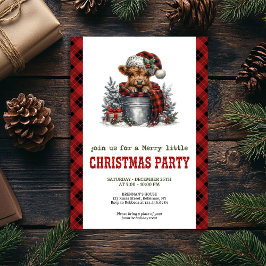 Cozy farmhouse highland cow Christmas invitation Einladung
