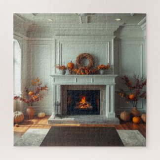 Cozy fireplace puzzle