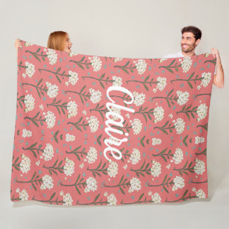 Cozy Floral Personalized  Blanket Fleecedecke