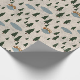 Cozy Forest Village Wrapping Paper Geschenkpapier