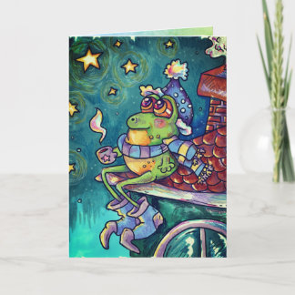 Cozy Frog Christmas & New Year Card Karte