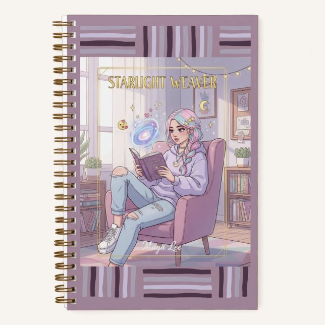 Cozy Galaxy Reader & Pastel Aesthetic Journal Notizbuch (Vorderseite)
