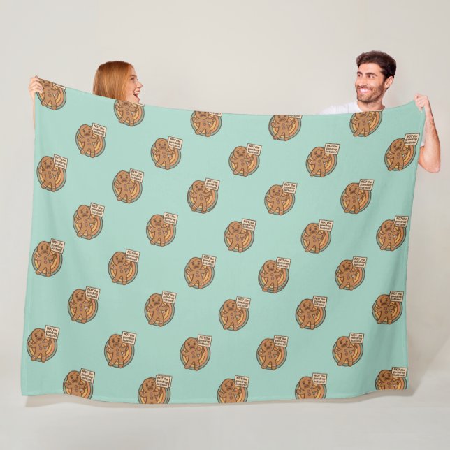 Cozy Gingy Gingerbread Christmas Fleece Blanket (Beispiel)