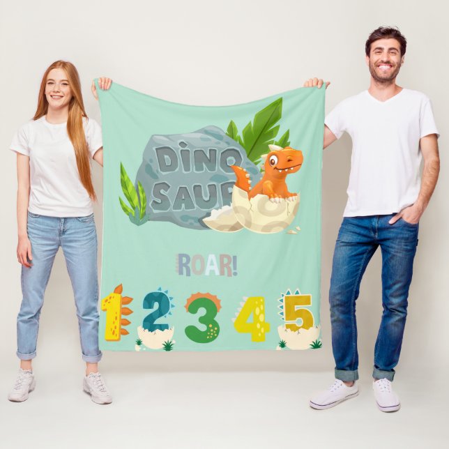 Cozy Hatchling Dinosaur Fleece Blanket (Beispiel)