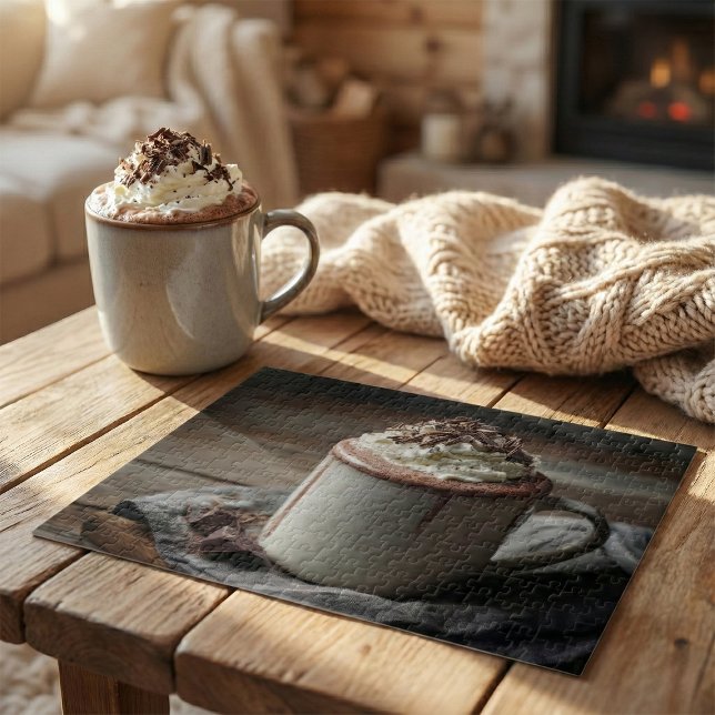 Cozy Hot Chocolate Whipped Cream Photo Puzzle (Von Creator hochgeladen)