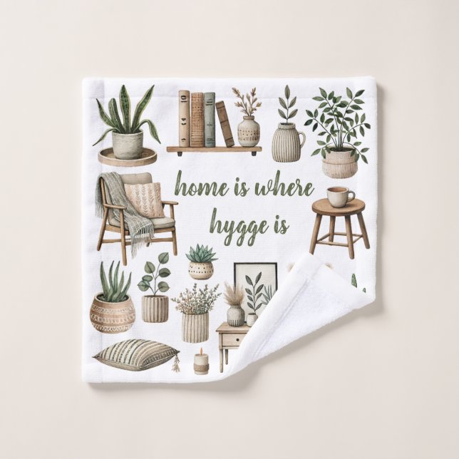 Cozy- Hygge- Design Waschlappen (Waschlappen)